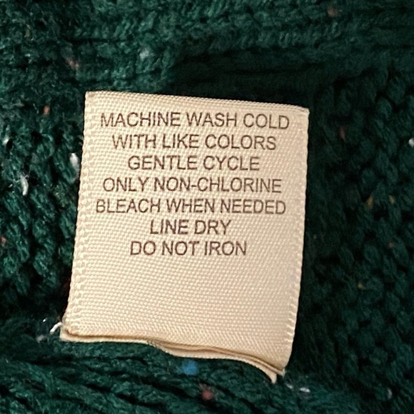 Ultra Flirt Cable Knit Sweater, Botanical Garden Green, size large - Picture 6 of 9